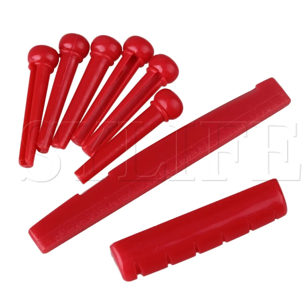 Красное седло/мостовые штифты набор гаек для классической акустической гитары