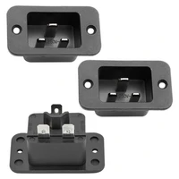 3 pack iec c20 male panel screw mount industrial inlet power plug socket ac250v 16a