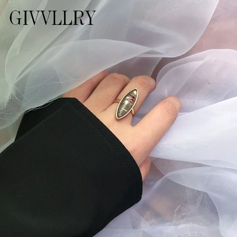 Разноцветные корейские кольца из смолы для женщин винтажное шикарное