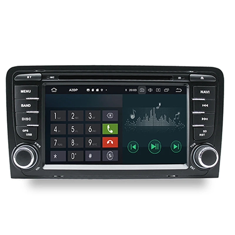 Автомобильный мультимедийный плеер 2 Din Android 9 0 gps головное устройство для Audi A3 8 P/A3