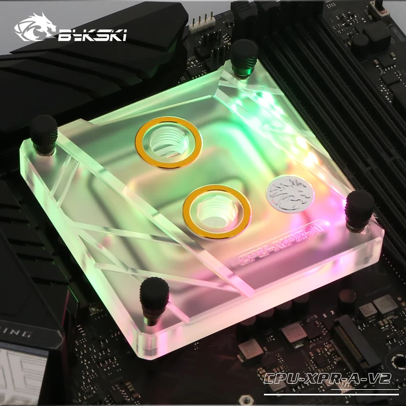 Водяной блок Bykski CPU для INTEL LGA 115X X99 X299/2011/2066 водяное охлаждение rgb процессор