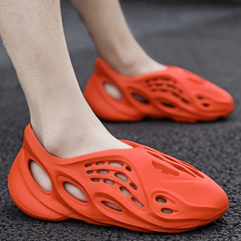 

35~48 Designer Kanye West Men fashion Women Foam runner summer men's slide casual slippers beach shoes eva male injection shoes