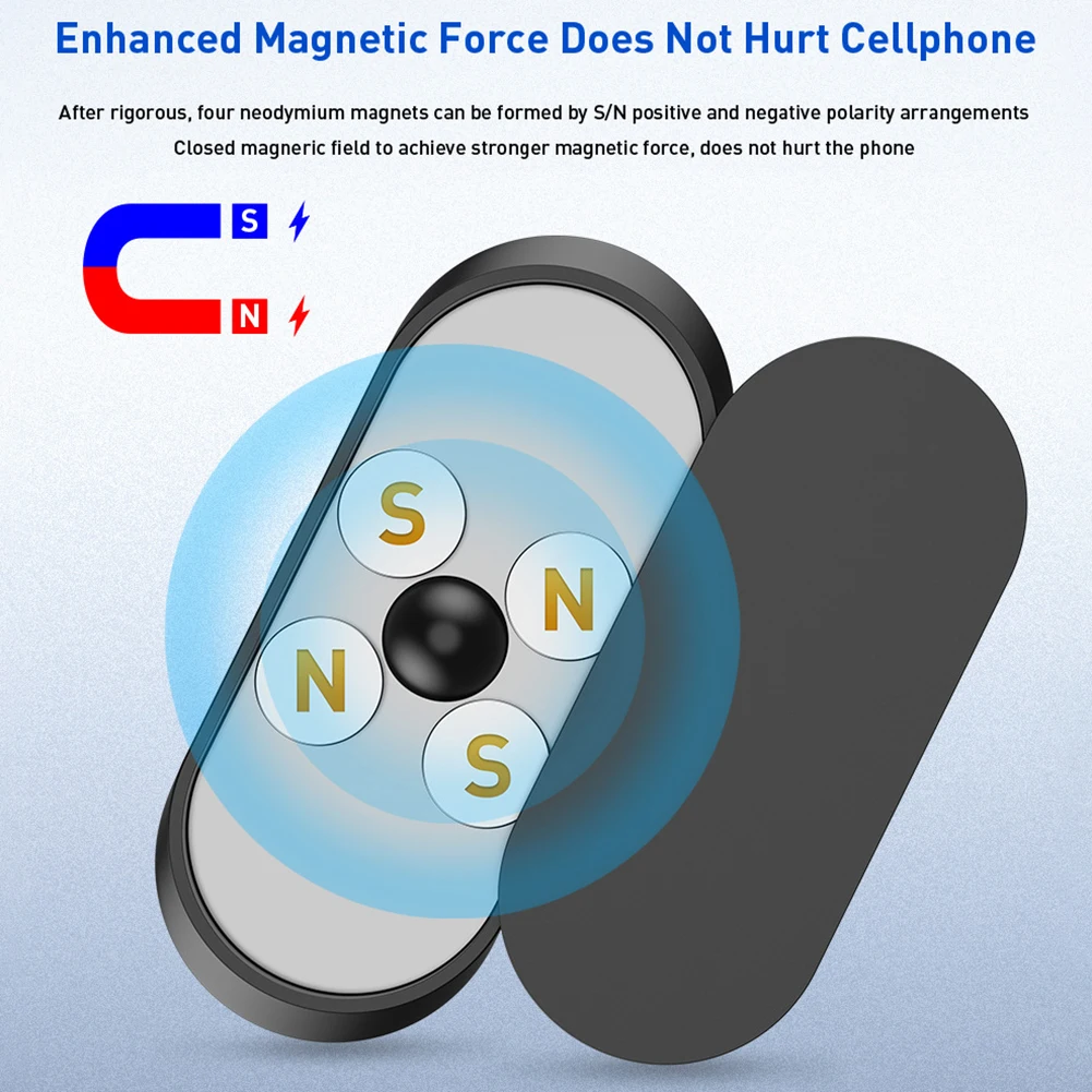 

Magnetic Car Mobile Phone Holder 360Rotating Non-Slip Holder Car Universal Air Outlet Mobile Phone Holder Suction Cup