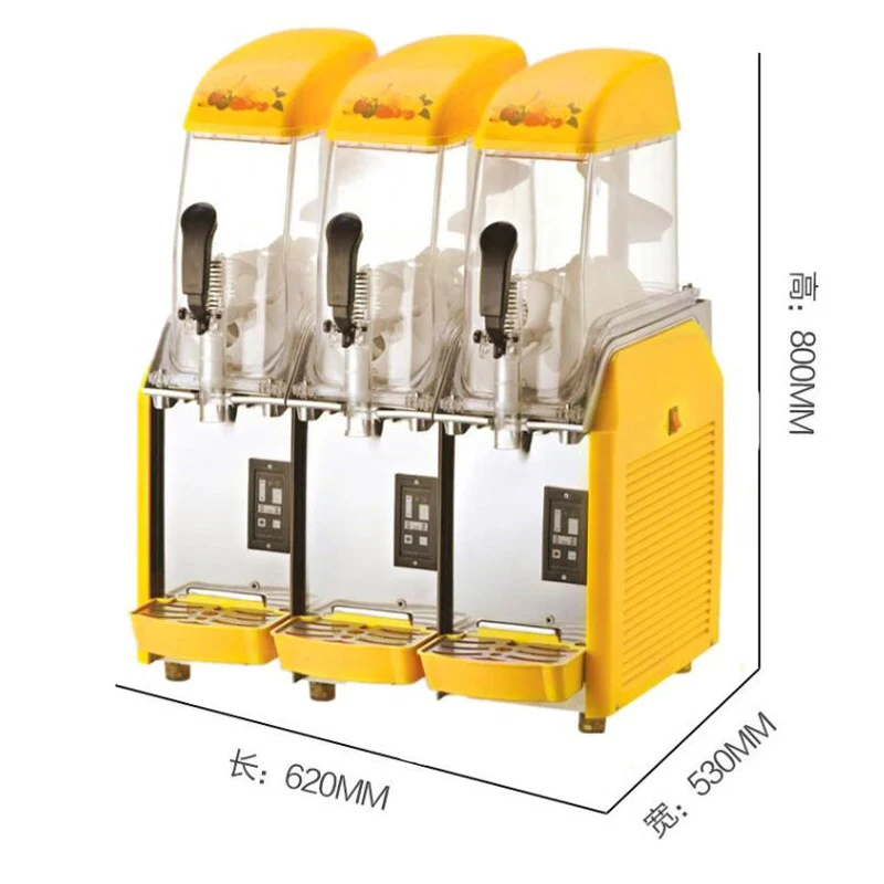 

Four Tank Slush Machine Large Capacity Snow Melting Machine Smoothies Granita Machine Commercial Smoothie Maker 1500W
