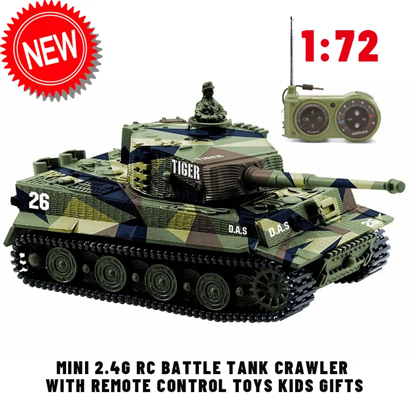 Новинка 1:72 Mini 2 4G RC боевой гусеничный танк с дистанционным управлением игрушки
