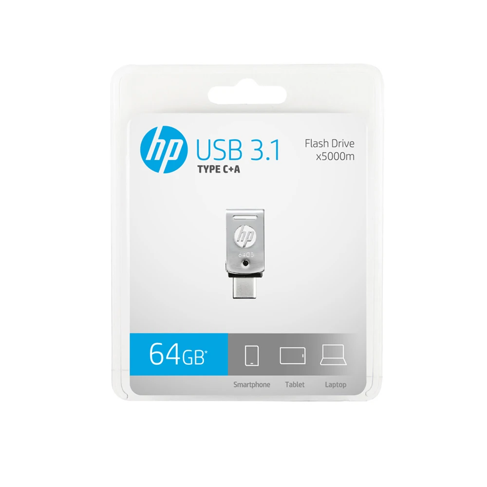 HP Dual USB 3 1 OTG Type C флэш накопитель металлический 32 Гб 64 128 ГБ мини диск Флешка для