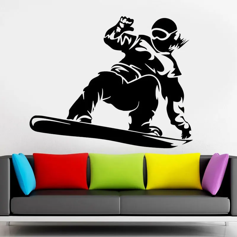 

Snowboarder Extreme Sport Ski Wall Sticker Vinyl Art Home Decor Kids Boy's Child Teen Adult Room Bedroom Wall Decals Mural 4652