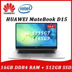 Huawei MateBook D 15 2021 ноутбук i7-1165G7 16 Гб ОЗУ 512 ГБ SSD 15,6-дюймовый полноэкранный ноутбук ультрабук