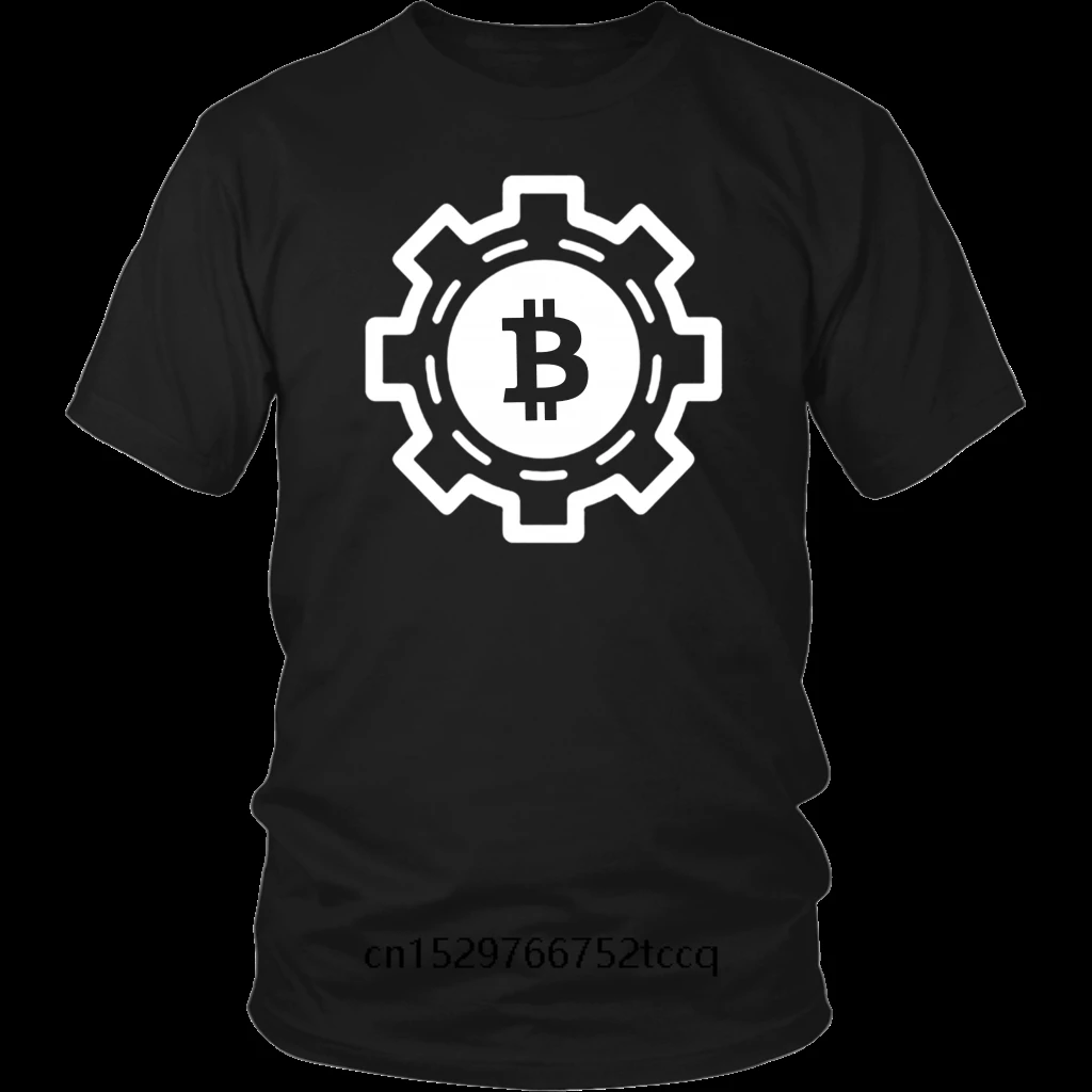 Личная футболка для криптовалюты Биткоин Премиум 100% хлопок Мужская спортивная