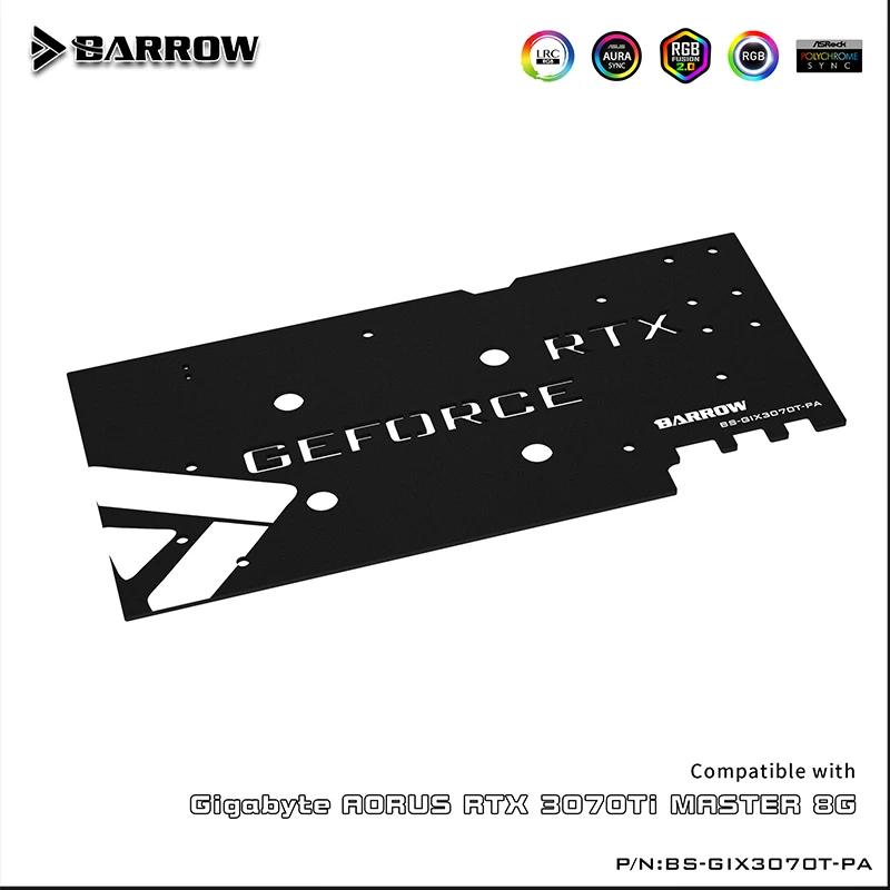 Водяной блок Barrow GPU для GIGABYTE AORUS RTX 3070TI MASTER 8G Card с системой водяного охлаждения