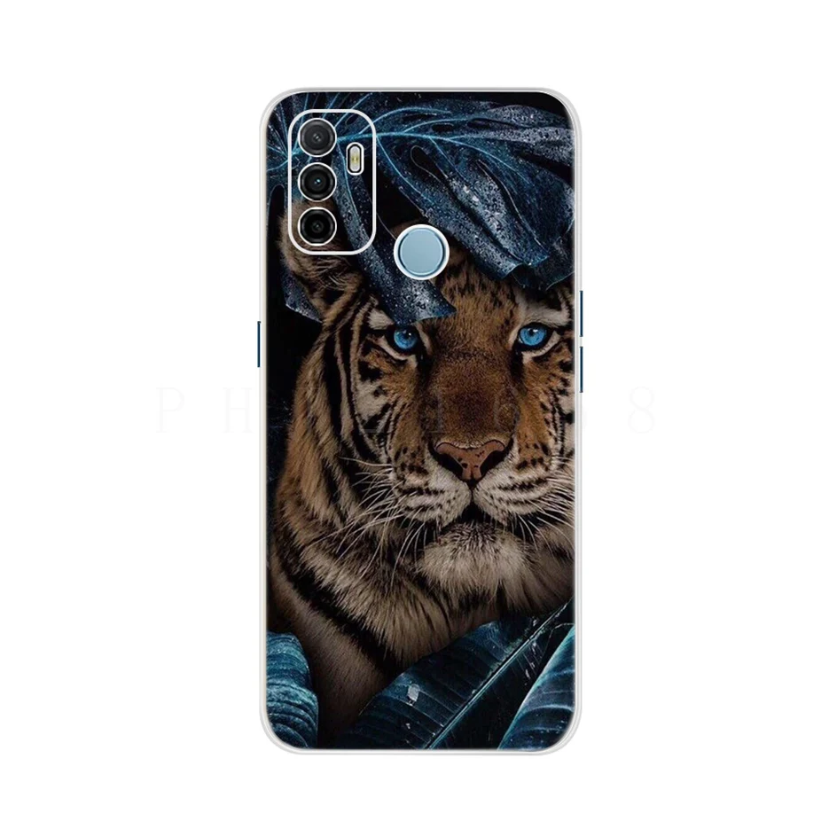 For Oppo A53 Case Cute Cat Painted Cover For Oppo A53 Phone Cases CPH2127 OppoA53 Full Coque Bumper 6.5'' Oppo A 53 Phone Fundas oppo cover