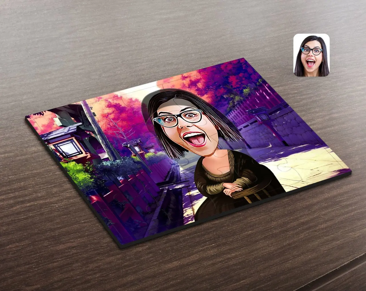 

Personalized Mona Lisa Caricature Of Wooden Puzzle-1