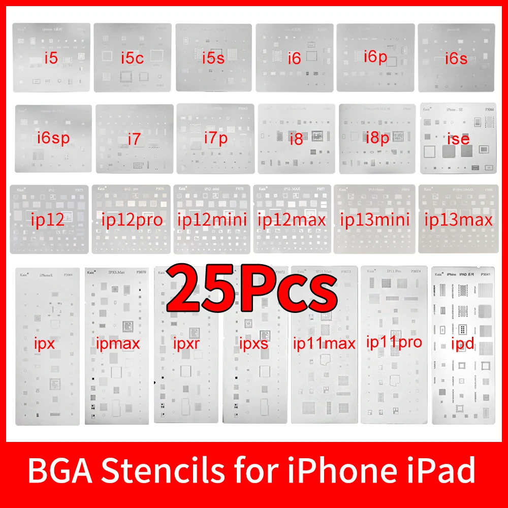 12pcs/lot high quality full set IC CHIP  BGA Reballing Stencil dedicate kit f… 