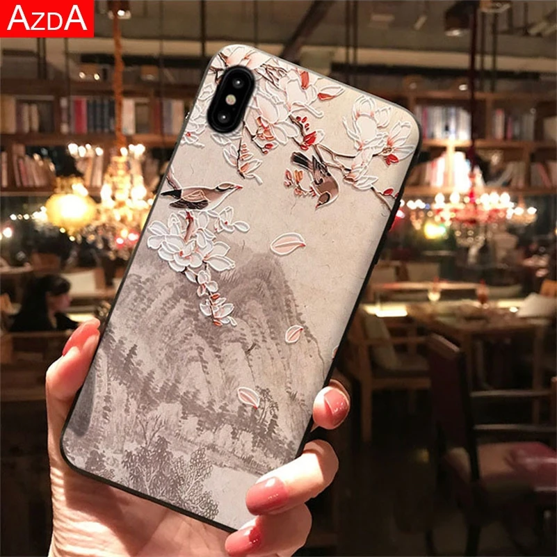 3D чехол с тиснеными цветами для Samsung Galaxy S9 S10 S20 FE S21 Ultra A10 A21S A12 A40 A50 A70 A51 A71 A52 A72 A32 A31