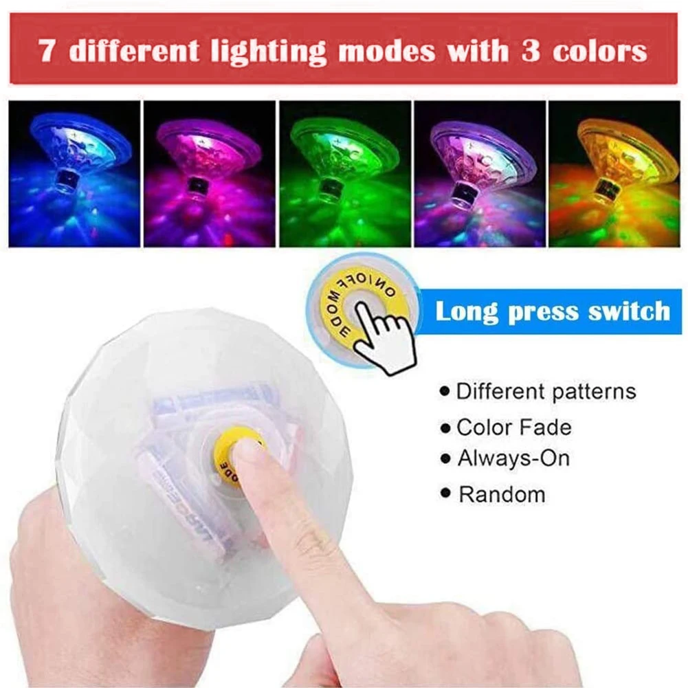СВЕТОДИОДНЫЙ плавающий подводный светильник RGB погружной диско вечерние