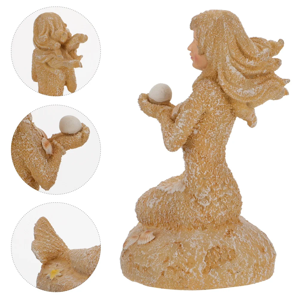 

1Pc Aquarium Adornment Decorative Mermaid Statue Fish Tank Landscaping Prop