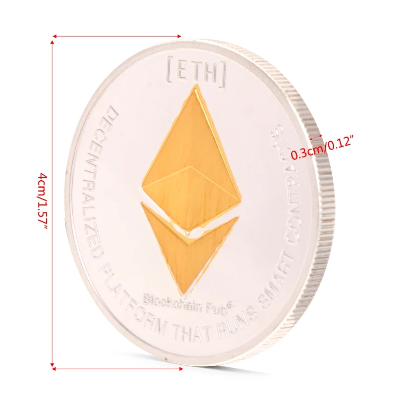 Эфириум памятная монета с серебряным покрытием коллекция сувениров|Безвалютные