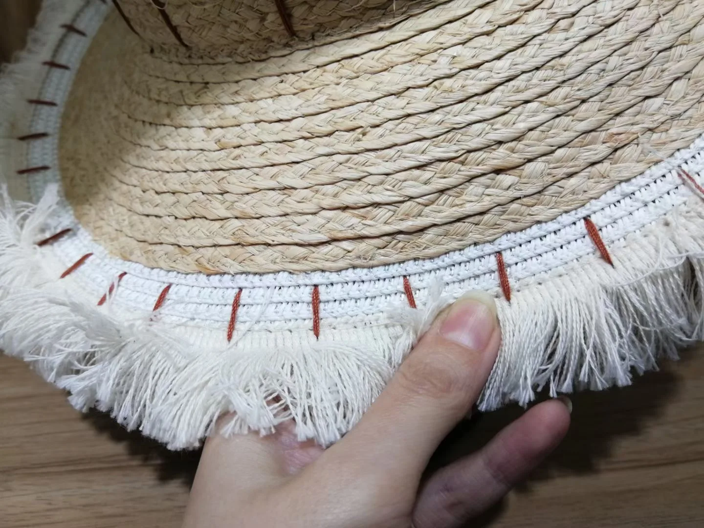 

202103-YY new summer raffia straw patchwork Tassel Bohemian style Beach shading Fairy lady sun cap women panama jazz hat