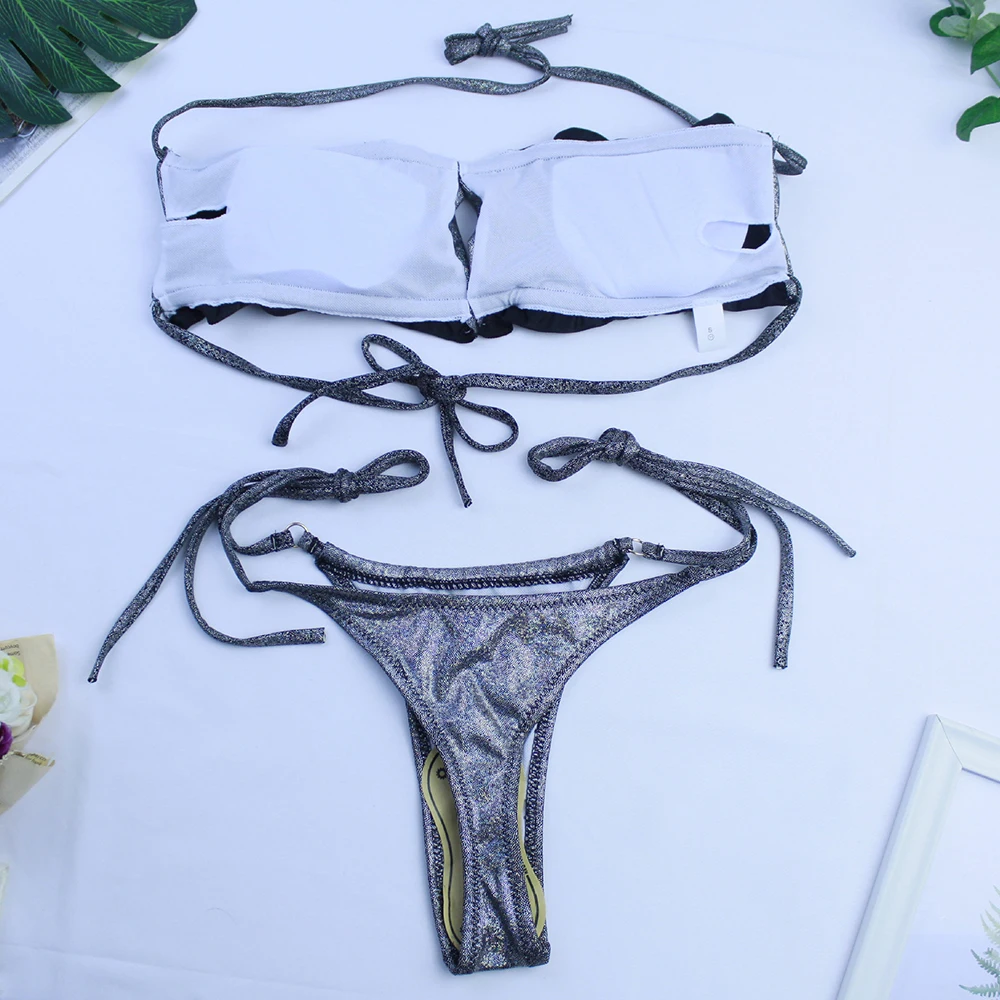 

Female Hot Stamping Bikini Set Brazilian Bathing Suits Summer Beach Wear Swim Lady Sexy Bikini 2021 New Swimwear Women Swimsuit