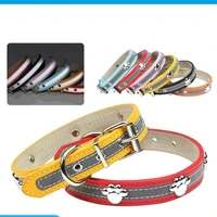 leather pet dog collar neckband supplies pu leather adjustable rivet spiked dog collar small dogs and cats pet supplies