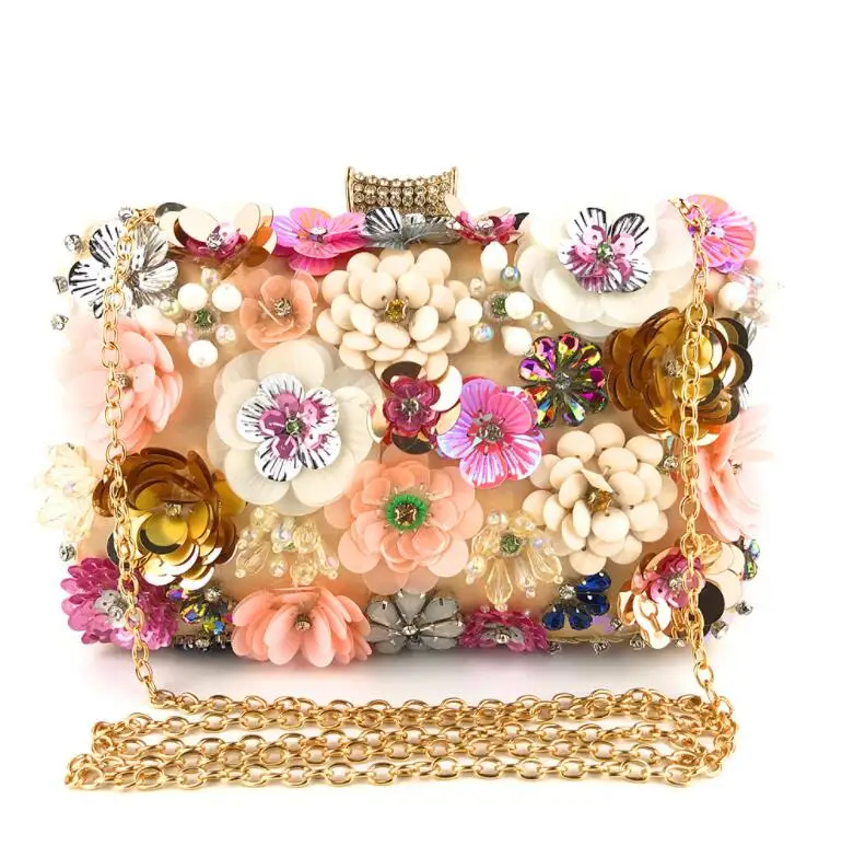 

MAGOGO Flower Lolita Bag Ladies Handmade Colored Beaded Bag For Girls INS Hot Sale 3Colors New Fashion