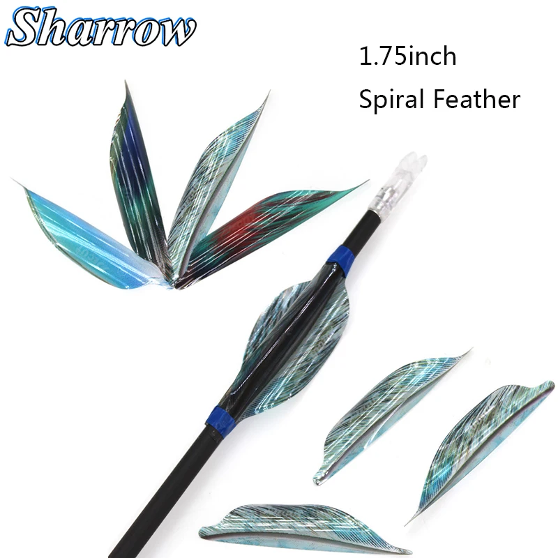 

50/100pcs Arrow Spiral Feather Spin Vanes 1.75 Inch Right Wing DIY Arrow Archery Bow and Arrow Hunting Shooting Accessories