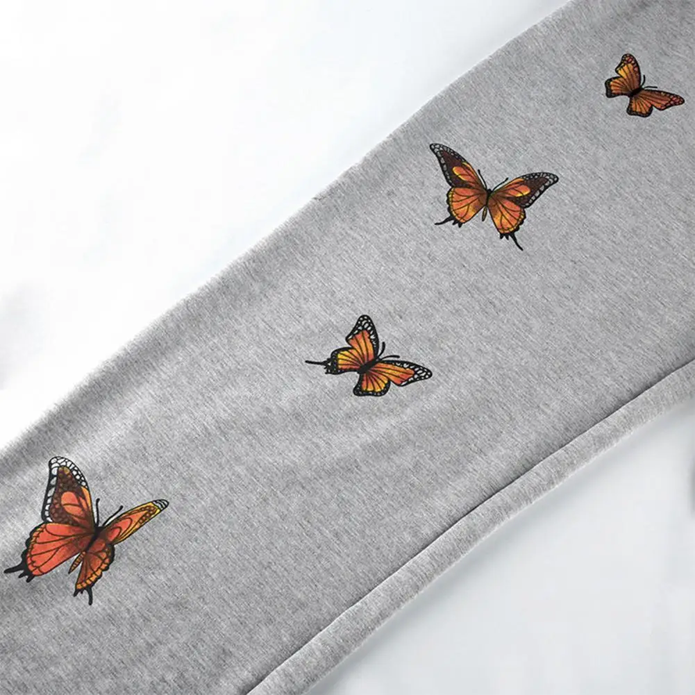 

Casual Trousers Casual Women Butterfly Print High Waist Jogger Sporty Harem Pants Loose Trousers Baggy Pants Women Pants 2021