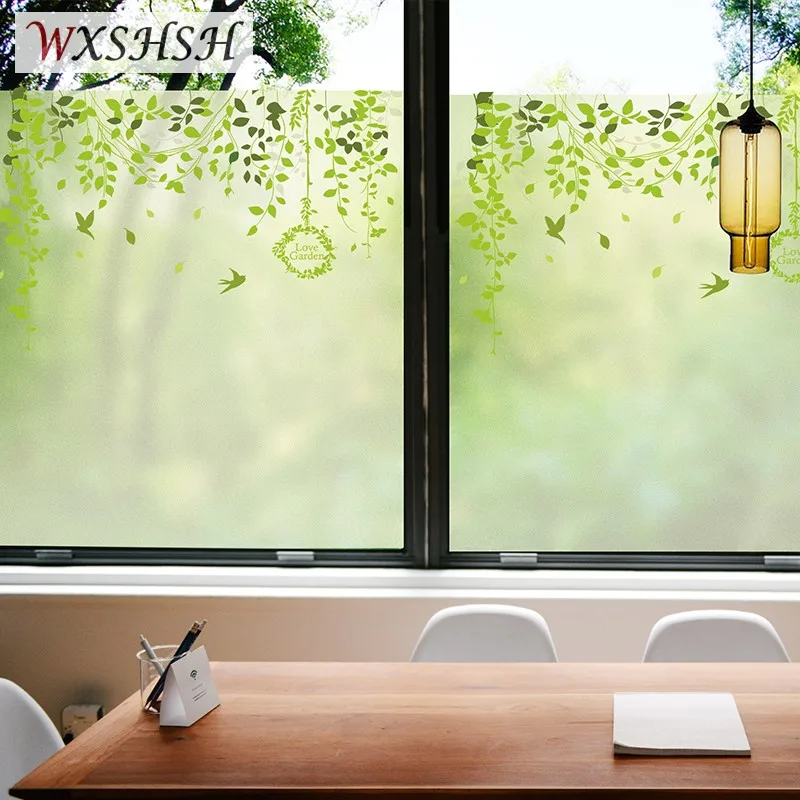 Статическая клеящаяся оконная наклейка индивидуального размера пружинный стиль