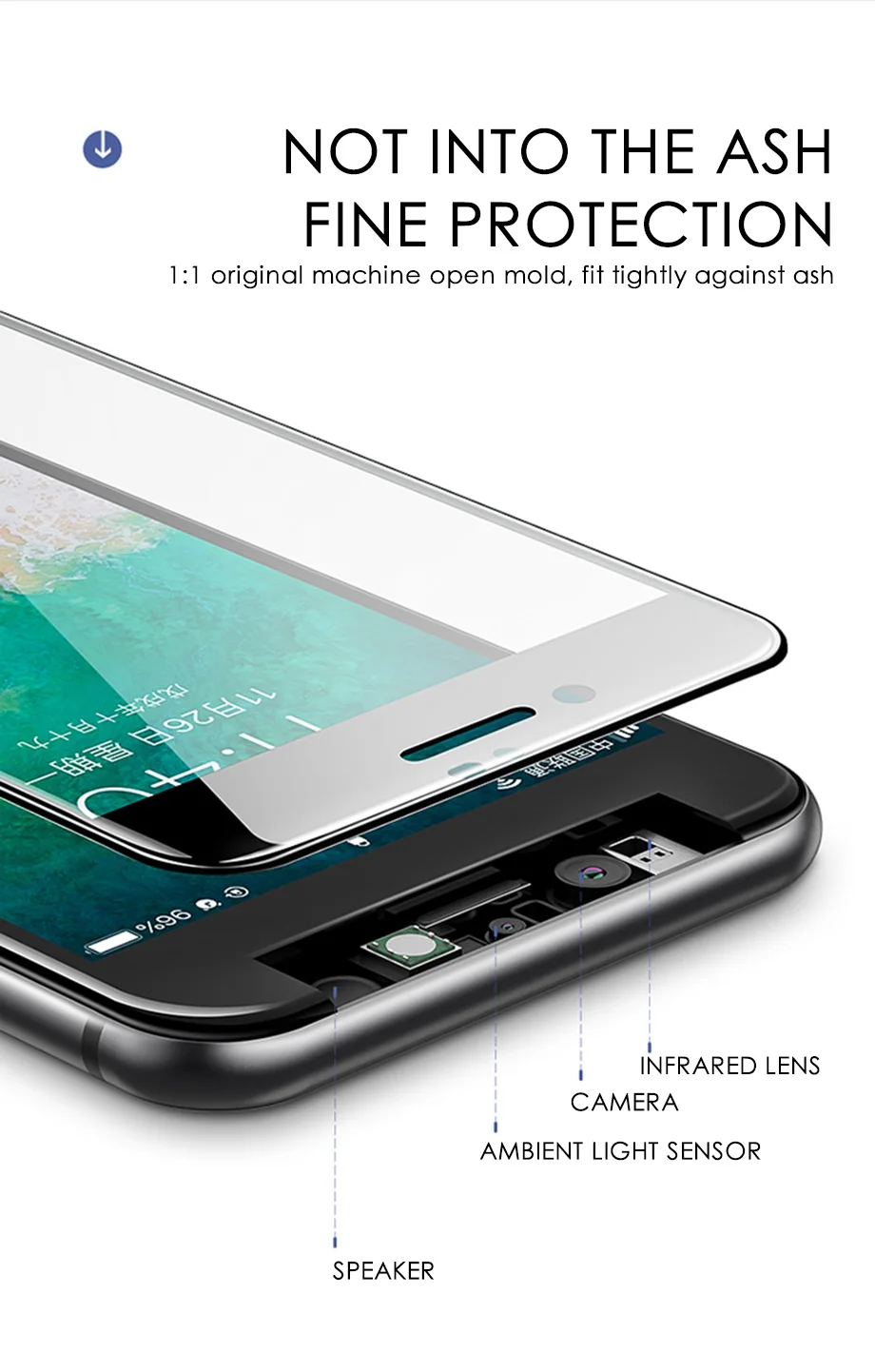 30D защитное стекло с закругленными краями для iPhone 7 8 6 6s Plus, закаленное защитное стекло для iPhone 11 Pro XR X XS Max