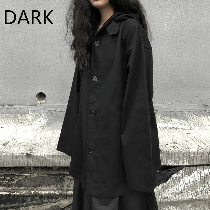 Ветровка в Корейском стиле Ins Harajuku Dark Bf свободная ветровка средней длины с