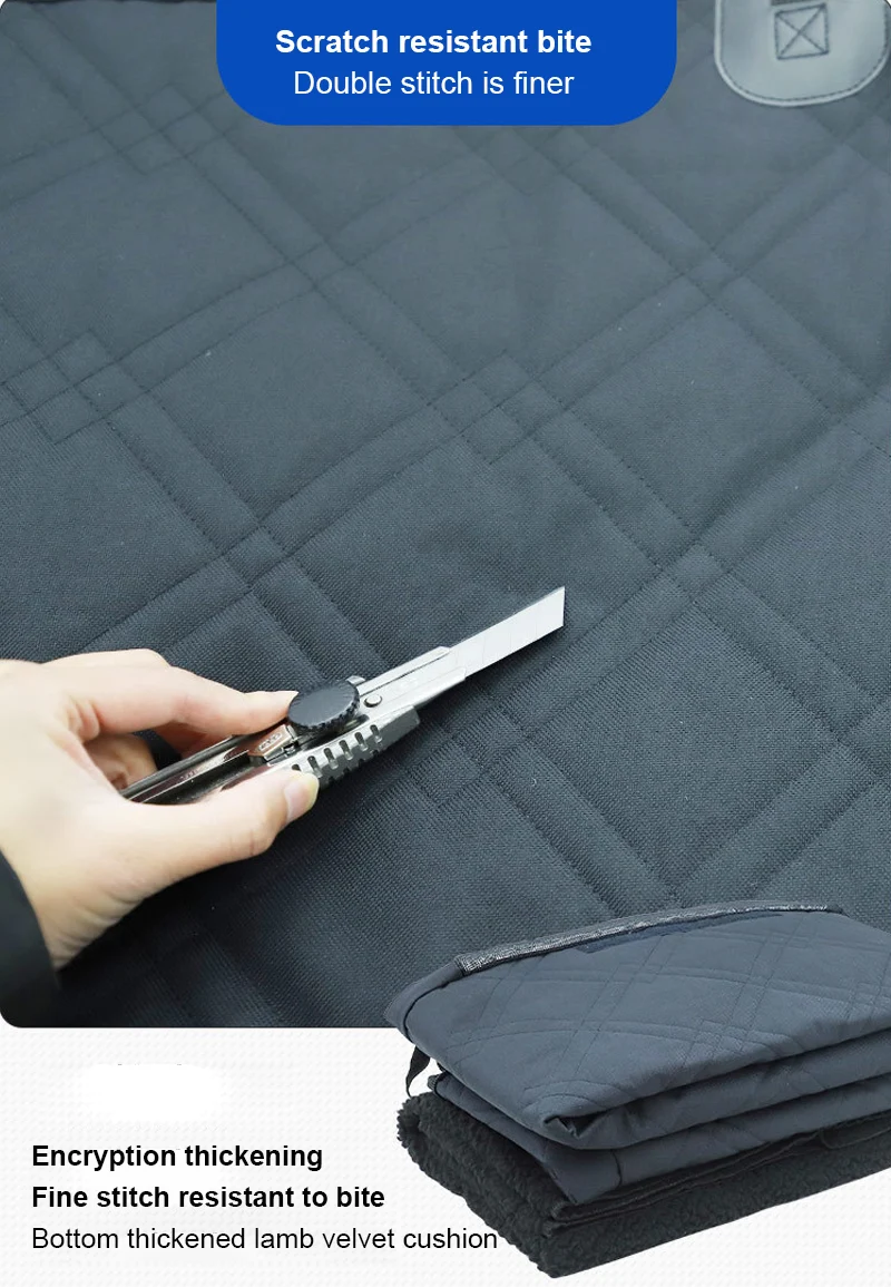 

Dog Car Mat Waterproof Cationic Quilted Car Rear Seat Pet Mat Hammock Rear Seat Removable Lamb Velvet Mat Seat Cover For S L
