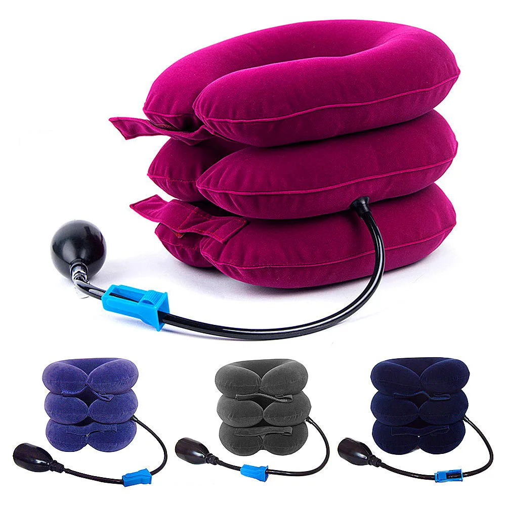 

U Neck Pillow Air Inflatable Pillow Cushion Cervical Brace Neck Shoulder Pain Relax Support Massager Pillow Device Traction