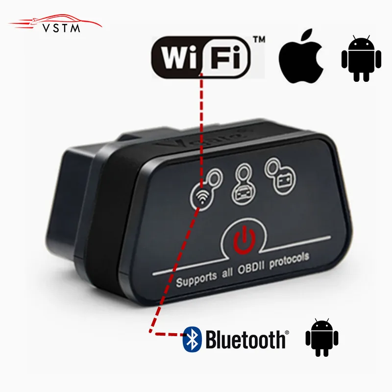 Диагностический инструмент OBD2 Vgate iCar 2 ELM327 Wifi/Bluetooth для IOS iPhone/Android Icar2 Bluetooth wifi ELM 327