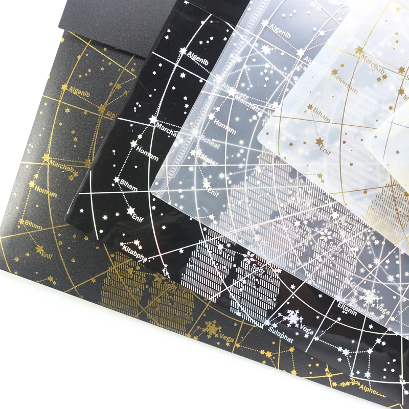 Вместительный золотистый/серебристый Органайзер Domikee A4 из фольги с рисунком