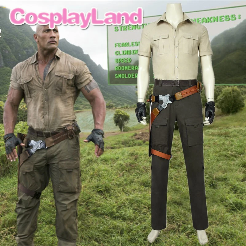 Фильм Jumanji: Добро пожаловать в джунгли Костюм д-р Smolder Bravestone Косплей взрослые