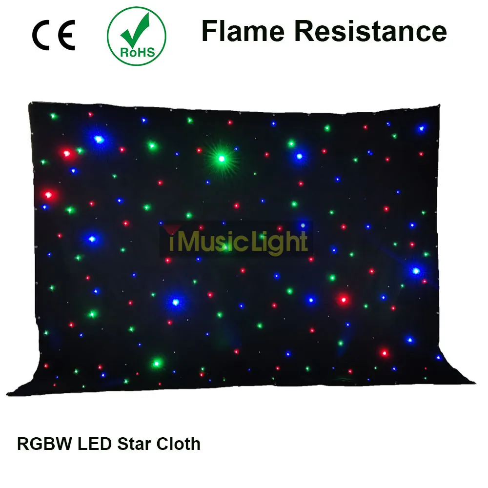 4x6Mtr Starcloth Sparkley драпировка Светодиодная звезда тканевый фон с системой