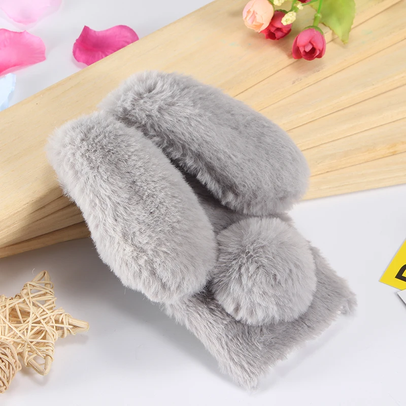DIY мягкий пушистый популярный кролик красивый стильный резиновый чехол Защитный