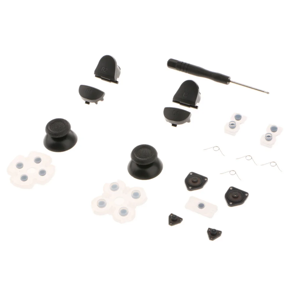 Set of Trigger Buttons Springs Thumb Sticks Replacement Part for Sony PS4 Controller Dualshock 4 | Remote Control