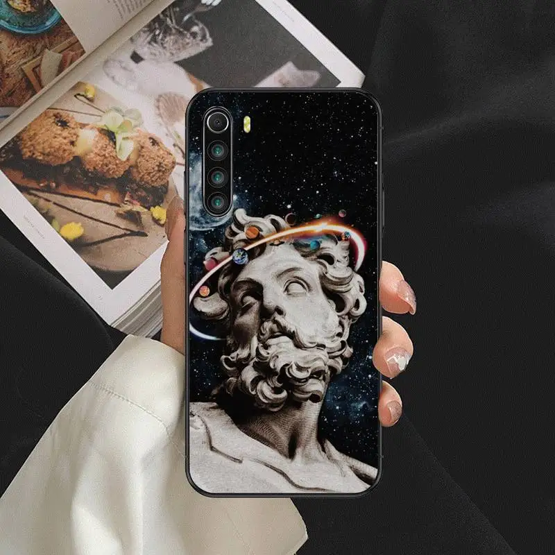 

David Mona Lisa sculpture Funny Phone Case For Xiaomi mi6 5x 8 a1 2 9se 8lite 3s Cover Fundas Coque