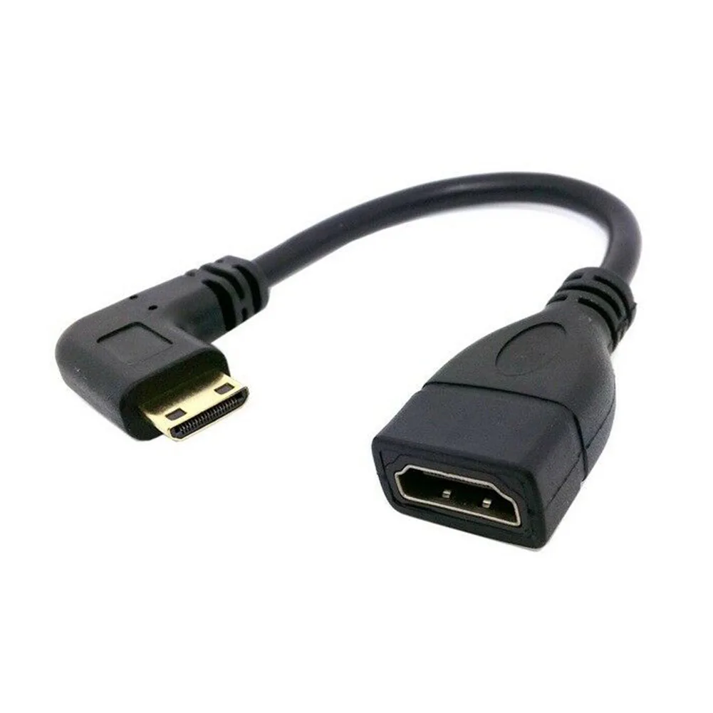 

15cm Adapter 90 Degree Mini HDMI Male To HDMI Female Adapter Connector