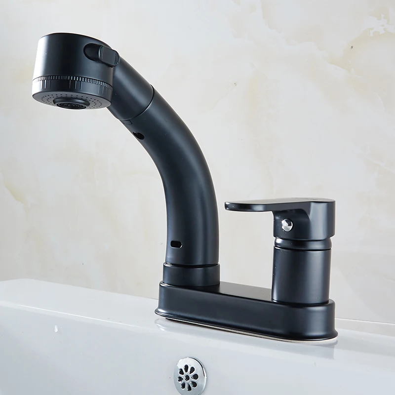 

Смесители для кухни с медным корпусом и двойным отверстием, кран для раковины с циферблатом для холодной и горячей воды, трехступенчатый, дл...