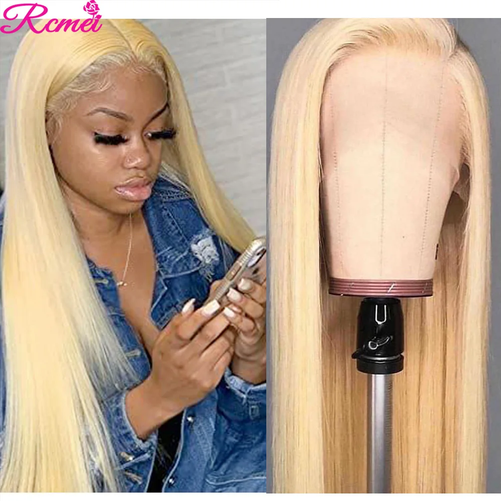 13x4 42 дюйма Rcmei светлые кружевные передние человеческие волосы парики бразильские