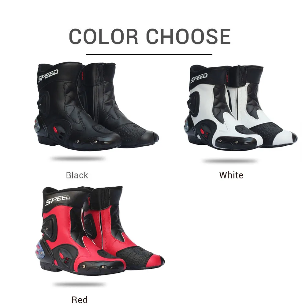 Мотоциклетные ботинки PRO BIKER SPEED защитное снаряжение для скоростных гонок черные