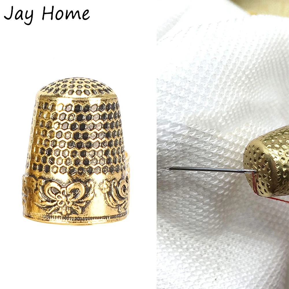1PC Vintage Sewing Thimble Stainless Steel Tailor Finger Protector Quilting Shield Ring Craft | Дом и сад
