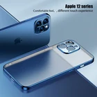 Матовый силиконовый чехол с полным покрытием для iPhone 11 12 Pro XR X XS Max, чехол с квадратной рамкой для iPhone 7 8 6 6S Plus SE 2020