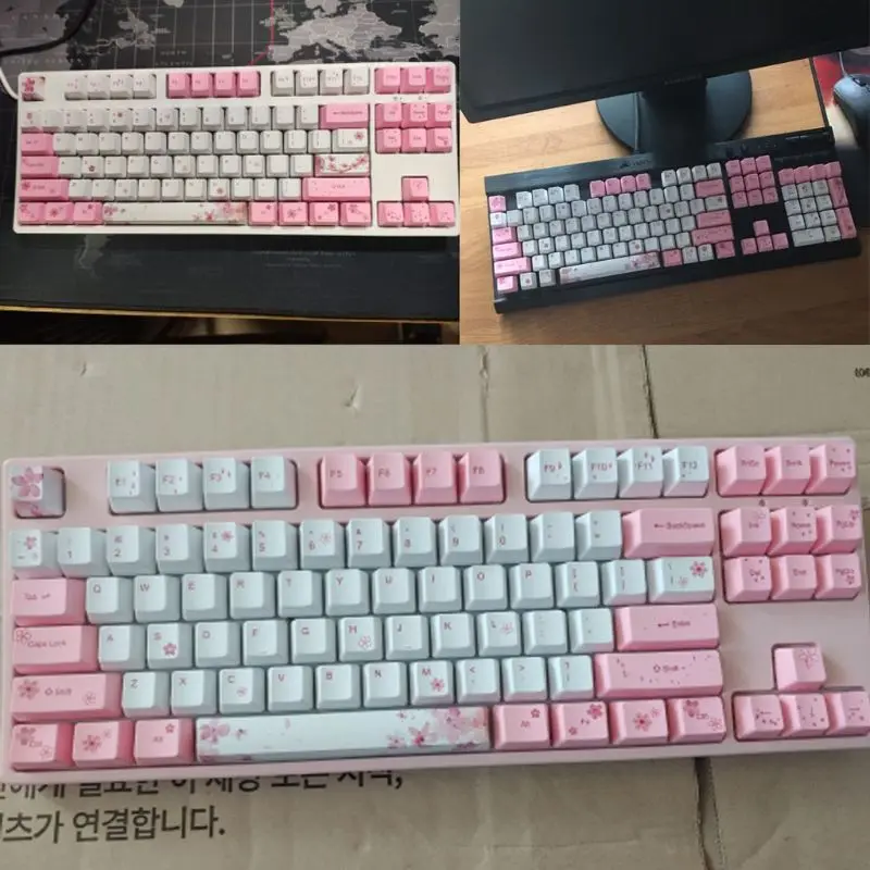 OEM PBT Cherry Blossom Keycap механическая клавиатура Keycaps краситель сублимация оптовая