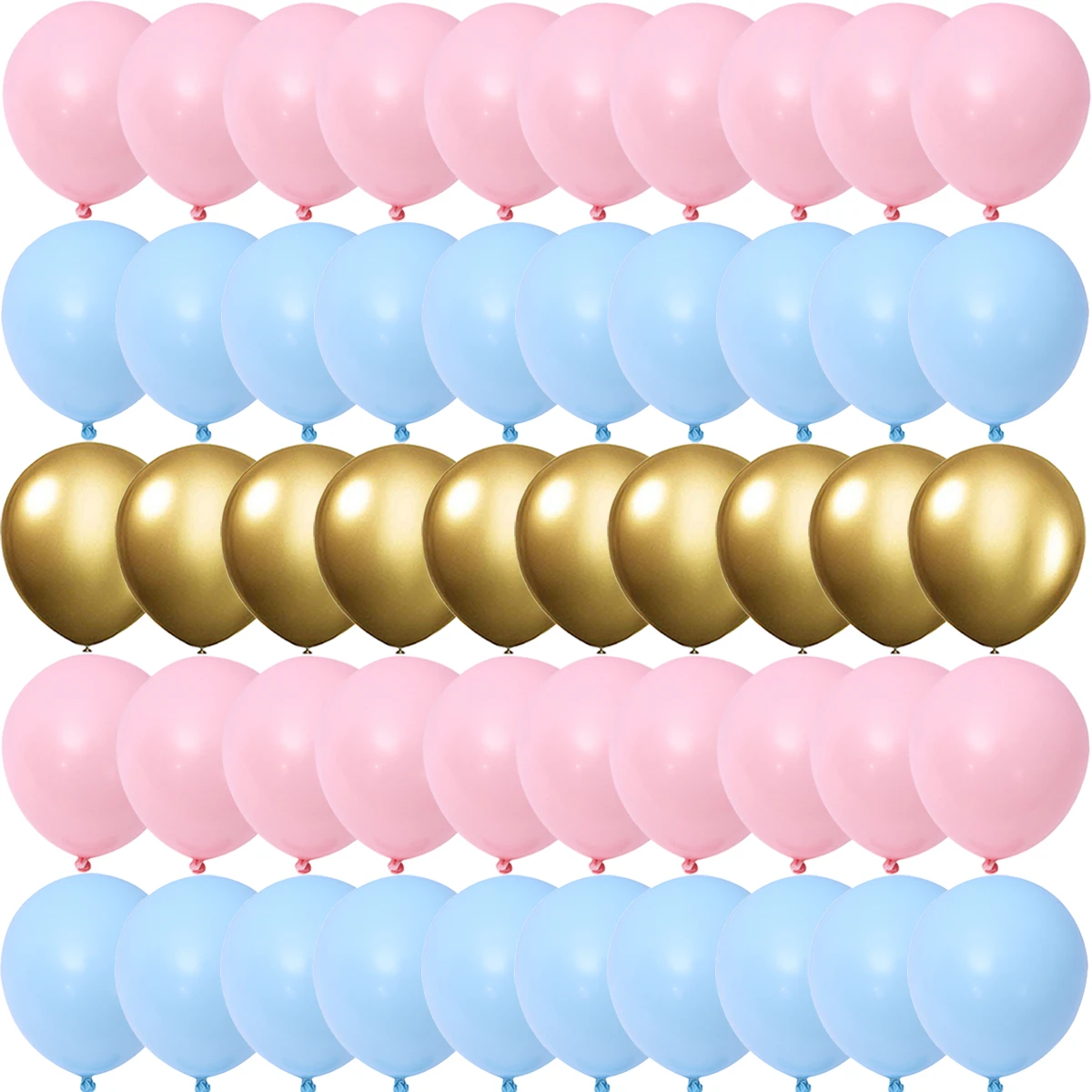 Синие розовые золотые металлические латексные воздушные шары для мальчиков и