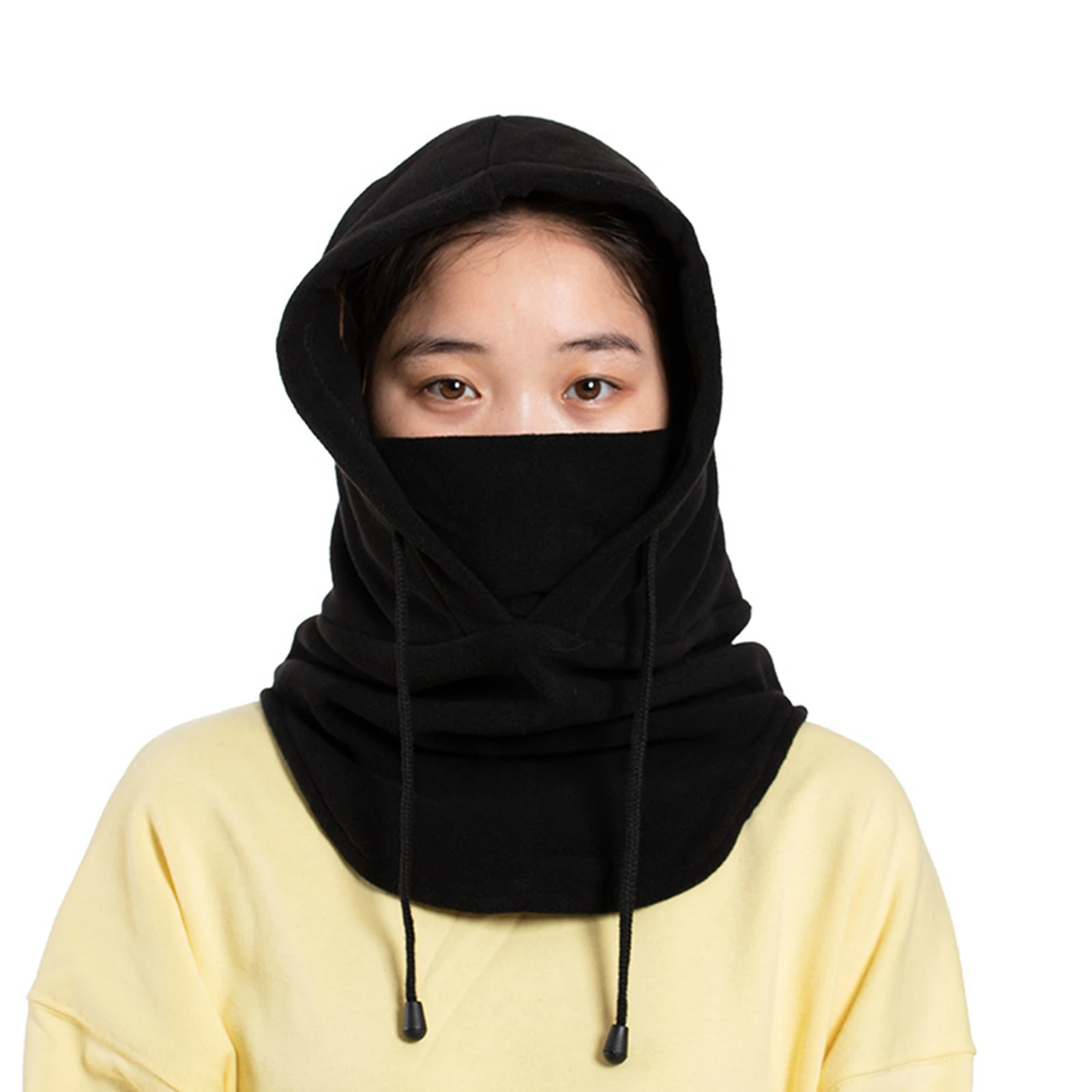 Шапка Зимняя женская унисекс однотонная ветрозащитная теплая для улицы спорта