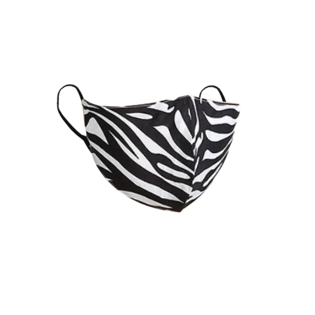 

5PCs Unisex Face Masks Outdoor Washable Reusable Tie-dye Leopard Printed Face Mask Protection Printing Mouth Masks Breathable