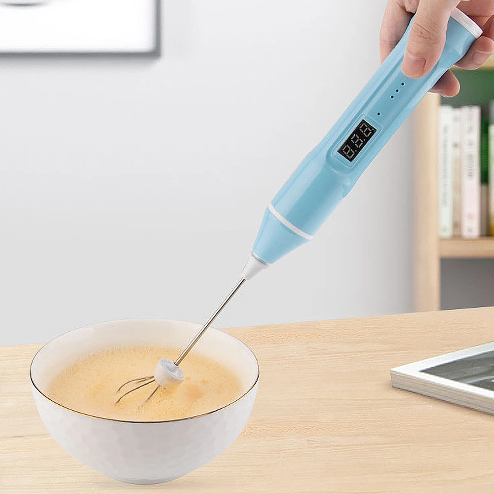 

1Set USB Charging Portable Egg Blender LCD Electric Egg Beater Home Mixer Kitchen Mini Whisk Cooking Supplies Multicolor